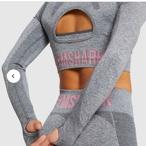 Flex sports long crop top long sleeve Gymshark